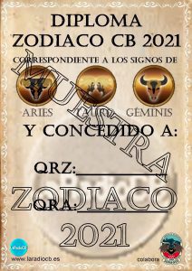 Diploma Zodiaco en CB27Mhz 2021