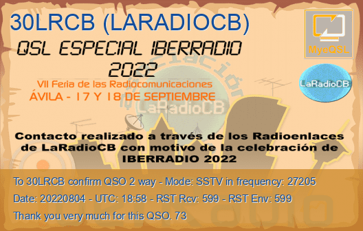 QSL Especial Iberradio 2022